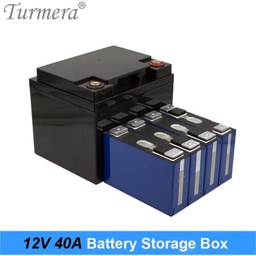 Turmera 12V Battery Storage Box for 3.2V Lifepo4 Battery Use Can Build 40Ah to 100Ah for Solar System Uninterrupted Power Supply