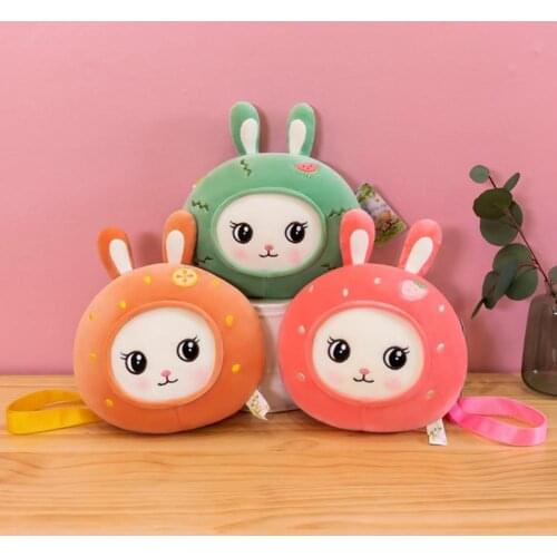 Cartoon Coin Purse Mini Lovely Easy to Clean Rabbit-shaped Cute Coin Purse Plush Bunny Pocket Wallet for Easter Gift Toy