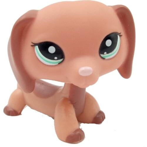 LPS CAT Original Littlest pet shop toys DACHSHUND #2046 cute puppy dog old real child birthday toys gift without magnet