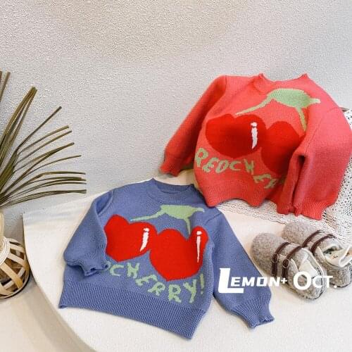 Mila Chou Kids Girls Sweaters Clothes Warm Sweater Coats Children Cartoon Thicken Tops Wool Pullovers Clothing