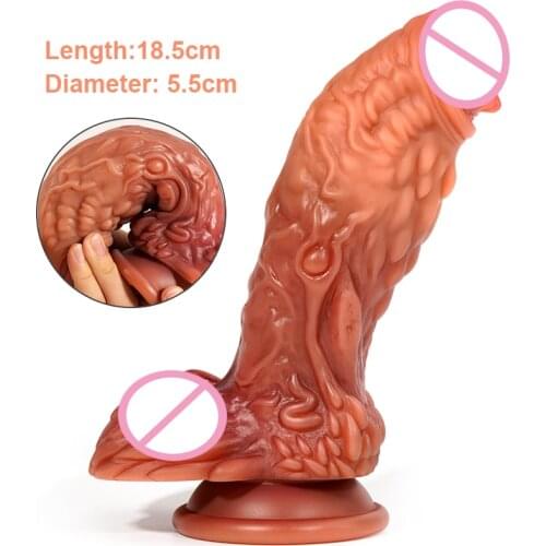 Soft Huge Realistic Dildo Anal Sex Toy Butt Animal Plug Tentacle Fantasy Silicone Dildos Masturbate for Women Orgasm Adult Games