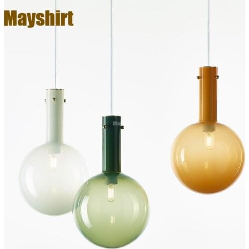 Nordic Led Stained Glass Chandelier Modern Living Room Decor Bedroom Kitchen Hanging Lamp Bar Coffee Restaurant Light Fixtures