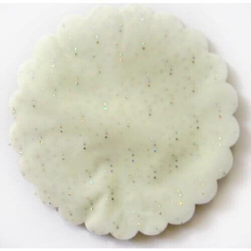 Organza with Stones Tulle Round Precut 18 cm 100 Pcs Pack Cream хна для мехенди henna bride veil welon