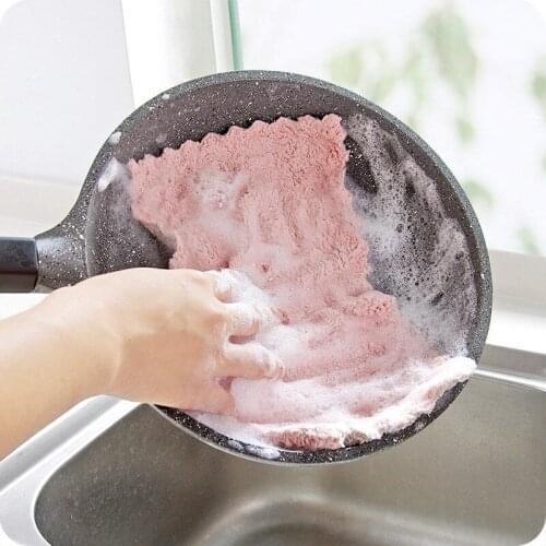 Dishcloth Oil-Free Rag Household Kitchen Hand Cleaning Table Cleaning Bowl Absorbent Scouring Pad Towel Thickened Cleaning Towel