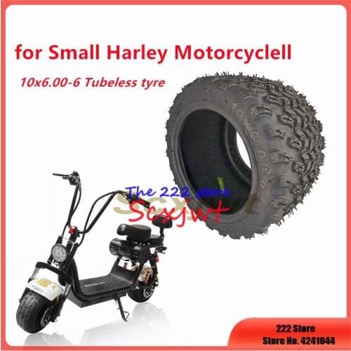 10'' Widened Vacuum Tyres 10x6.00-6 Electric Scooter Motor Special Tyre 10*6.00-5.5 for Small Harley Motorcycle Tubeless Tire