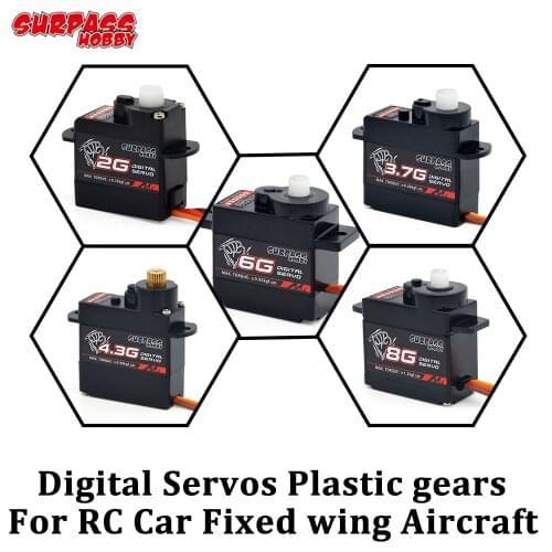 Surpass Hobby Micro Digital Servo Plastic Gear Mini Servos 2g 3.7g 4.3g 6g 8g for RC 1/24 Car Airplanes Fixed-wing Helicopter