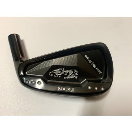 DANCE WITH DRAGON Iron Set Black Golf Forged Irons Golf Clubs 4-9P R/S/SR Flex Steel/Graphite Shaft With Head Cover