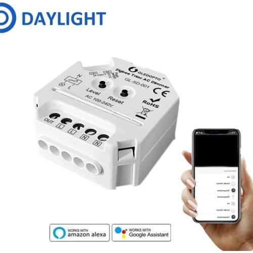 GLEDOPTO Zigbee Smart AC Traic Dimmer Switch Module 2.4G Wireless Remote Control Switch Relay Compatible Echo Smartthings Hub
