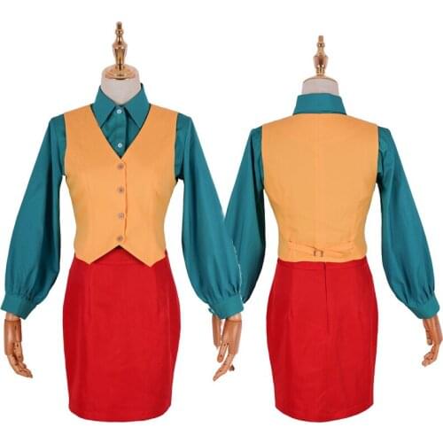 Movie The Joker costumes Women Pennywise Cosplay Shirt Vest Skirt Full Suits Adult Halloween Girls Clown Outfit