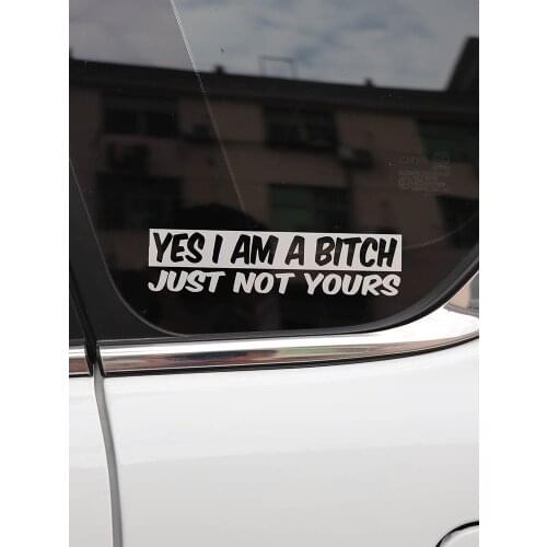 ZTTZDY 16CM*3.8CM Fun Yes I'm A Bitch Just Not Your Vinyl Car Sticker Decal Black Silver ZJ2-0110