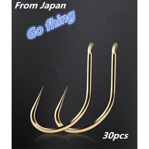 30pcs Titanium alloy Japan Fishing Hook Barbless Golden Super hard Carp Tool Accessories Peche Snap Pesca Catfish Tackle Needles
