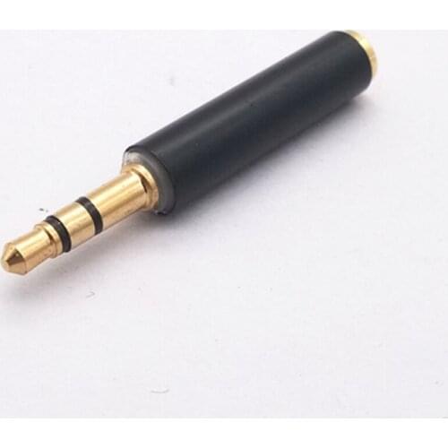 Copper 3.5mm 4-section female phone headset adapter 3.5 male to female audio extension adapter