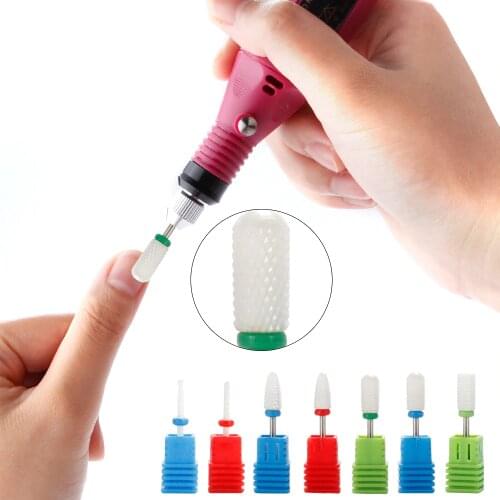 Ceramic Nail Drill Bit For Electric Manicure Machine Accessories Nail Art Tools Electric Milling Manicure Cutter Nail Files
