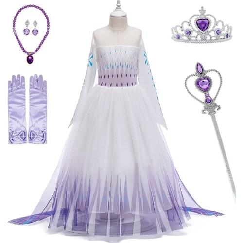 2020 Halloween Princess Girl Wedding Dress Kids Cosplay Dresses Up Children Clothing Costume For 3-12 Years Girls Clothes Set