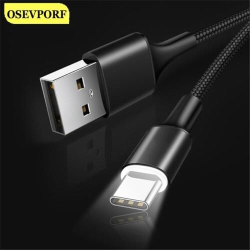 USB Type C Cable Fast Charger Wire for Samsung Galaxy S10 9 Plus Xiaomi Mi 9 8 Huawei Mobile Phone USB C Charger Cable Data Cord