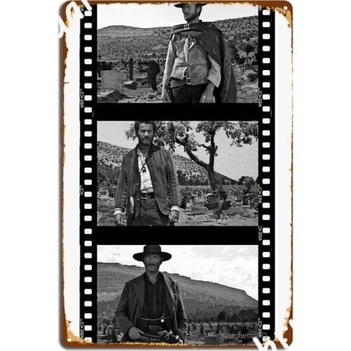 Il Buono, Il Brutto, Il Cattivo Film The Good, The Bad And The Ugly Metal Signs Wall Custom Painting Décor Tin sign Posters