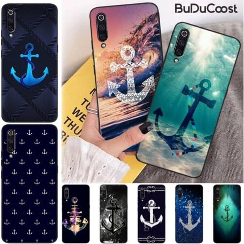 Art anchor ship Black TPU Soft Phone Case For Xiaomi Mi 9 9T CC9 CC9E 8 SE Pro A2 Lite 6X 5 A3 A1 Max Mix 2 3