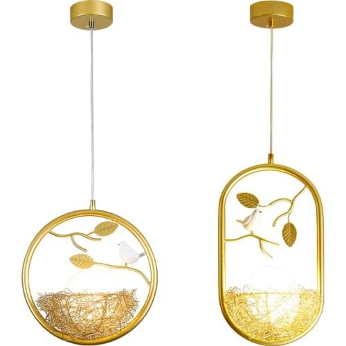 Nordic Lamp Pendant Lights Home Lighting Fixtures Birds Nest Aluminum Lamparas De Techo Colgante Moderna Glass Egg Hanglampen