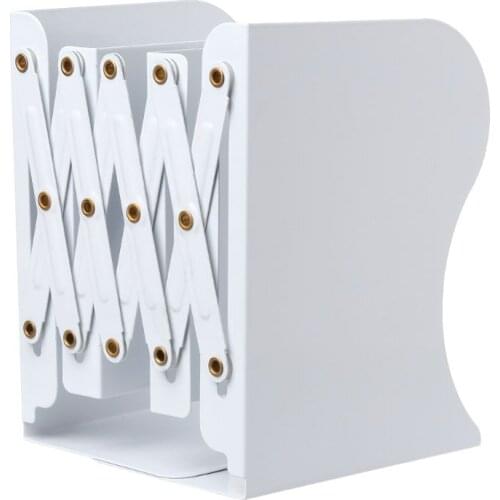 Extension Adjustable Metal Bookends Heavy Duty Book Desktop File Folder Retractable Stand Bookshelf Rack Holder M17F
