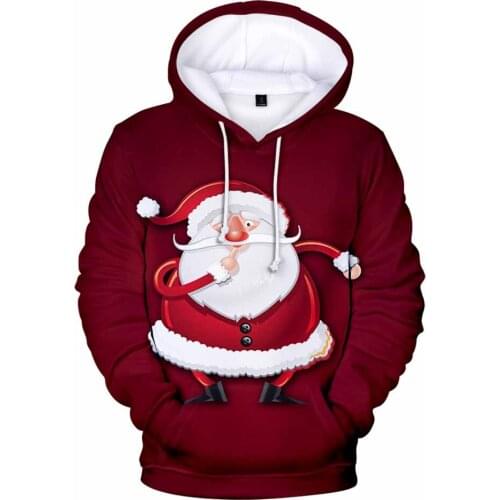 The Christmas 3D Hoodies Kids Adult Sweatshirts Funny Hoodies Man Woman Long Sleeve Warm Hoodie Hip Hop Santa Claus Hoodies New