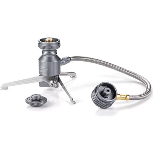Tripod Butane Canister Adapter Folding Outdoor Camping Gas Stove Burner Connector Gas Lamp Tank Cylinder Stand Connector