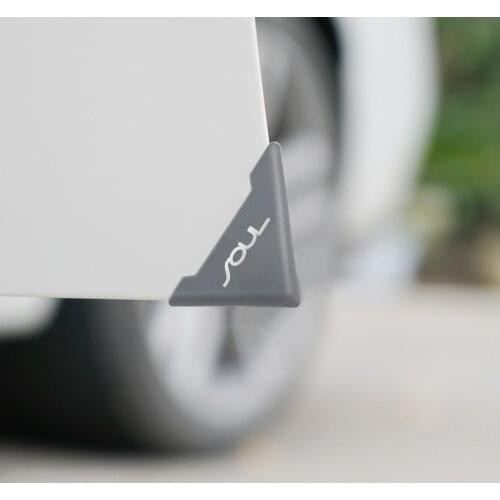 2PCS Silicone Car Door Corner Cover Bumper Anti-Scratch Protector for Kia Soul 2010 2011 2017 2018 Car Accessories