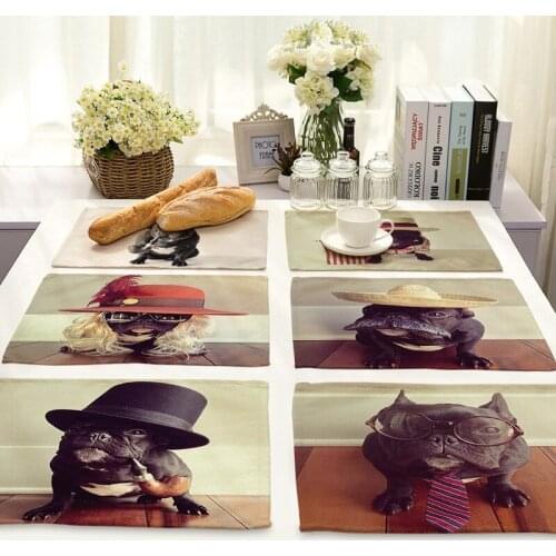 Funny dog kitchen accessories table placemats placemats for dining table dinning table set decorating Dining tables table cover