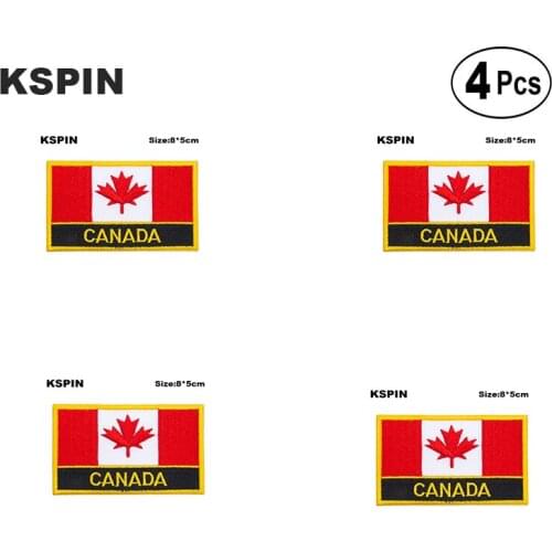 Canada Rectangular Shape Flag Iron on Saw on Patches Embroidered Flag Patches National Flag Patches for Clothing
