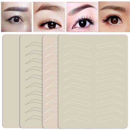 Practice Latex Skin Permanent Makeup Eyebrow Tattoo Microblading Supplies Eyebrow Training Both Side Needed Dotting line No Ink