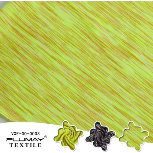 Weft knitted 95%polyester 5%spandex space dye jersey fabric for sportswear by half(1/2) yard