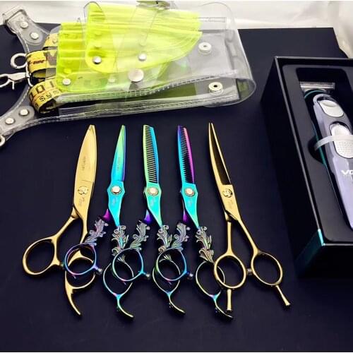 Japan 6.0 Salon Hair Scissors Professional Hairdressing Scissors Hair Cutting Shears Hairdresser Set Barber Scissors for Hair