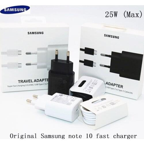 Samsung note 10 Charger 25W EU Super Fast Charging power adapter for Samsung Galaxy note 10 Plus 5G A90 A80 A70 A60 S10 S9 S8