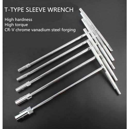 T-TYPE SLEEVE WRENCH Socket Set 8-19mm Lengthened with A Sleeve T - Car Motorcycles Repair Tools