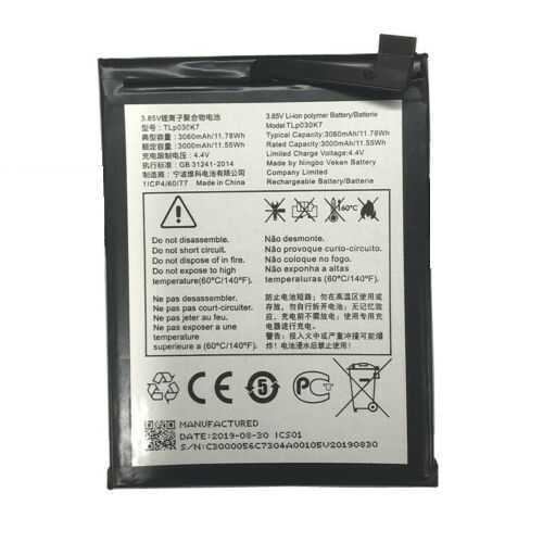 Battery Compatible with TLP030K7 FOR ALCATEL 1S 2019/5024 3060MAH
