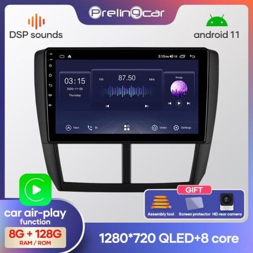 Prelingcar Android 10 Car Radio Multimedia Video Player Navigation GPS For Subaru Forester 2007-2013 Impreza 2007-2011 Octa-Core