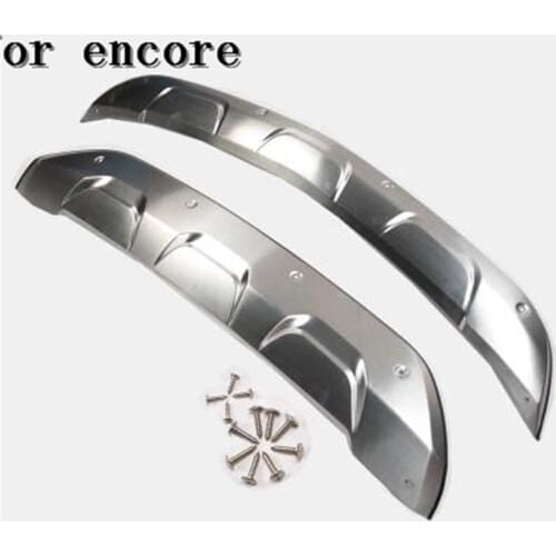 Car stainless steel Front+Rear bumper cover trim plastic Bumper bars front and rear for buick encore 2016 2017 2018 Car styling