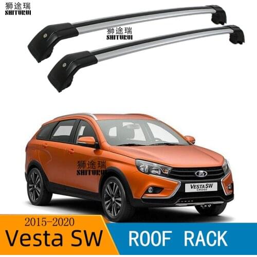 SHITURUI 2Pcs Roof bars For LADAVESTA SW Estate (GFL_) 2015-2020 Aluminum Alloy Side Bars Cross Rails Roof Rack Luggage