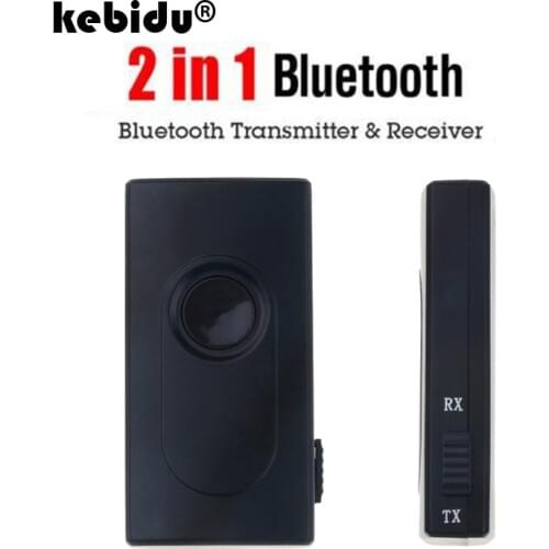 Kebidu 2 in1 Bluetooth Transmitter Receiver Car Kit 3.5mm Stereo Wireless Music Audio Cable Dongle V4.2 Adapter for TV DVD Mp3