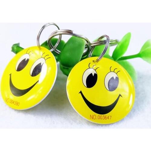 100pcs RFID Special shaped tags 125KHZ EM4100 Keyfob smile type used for access control system