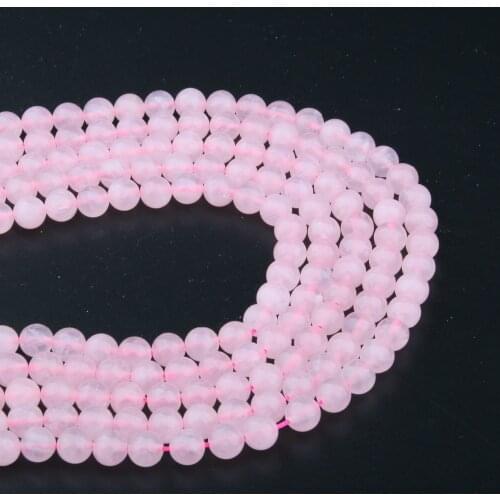 Natural Stone Beads Pink Crystal 4/6/8/10/12mm Fashion Jewelry Loose Beads for Jewelry Making Necklace DIY Bracelet