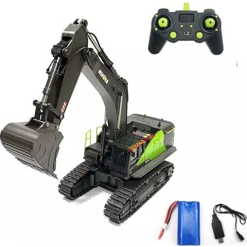 4-in-1 Excavator 22CH RC Truck 1/14 Remote Control Engineering Vehicle Model Toys For Boys Huina 593 1593