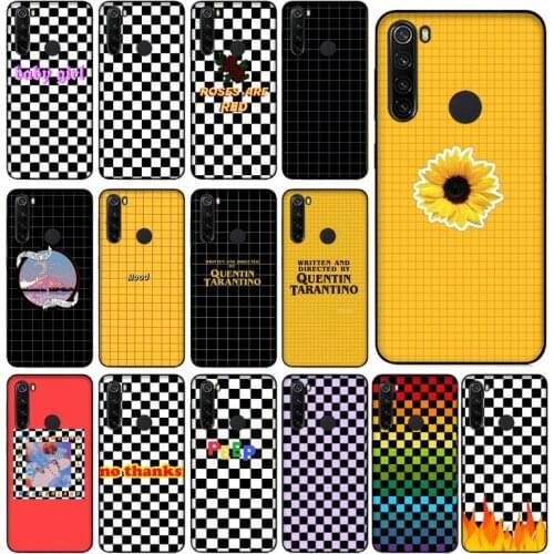 FHNBLJ Black and white chess board Customer High Quality Phone Case for Xiaomi Redmi 5A 6 6A 7 7A Note 6 7 8 Mi 5 A1 A2 Max2