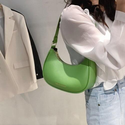 Fashion Women Underarm Handbags Candy Color Ladies Small Shoulder Bags 2021 Summer Branded Female Baguette Clutch Bag Hobos Sac