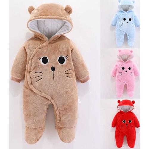 2021 New Baby Costume Rompers Clothes Cold Winter Boy Girl Garment Thicken Warm Comfortable Pure Cotton Coat Jacket Kids