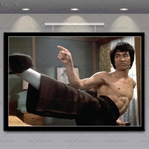 Posters and Prints Bruce Lee Kung-Fu Star Movie Wall Art Poster Canvas Painting Pictures for Home Decoration