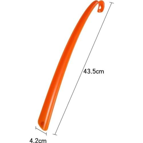 Plastic Extra Long Shoehorn Lazy Shoe Helper Long Handle Shoes Lifter Pull Shoehorn Slip Handle Long Shoehorn Random Color