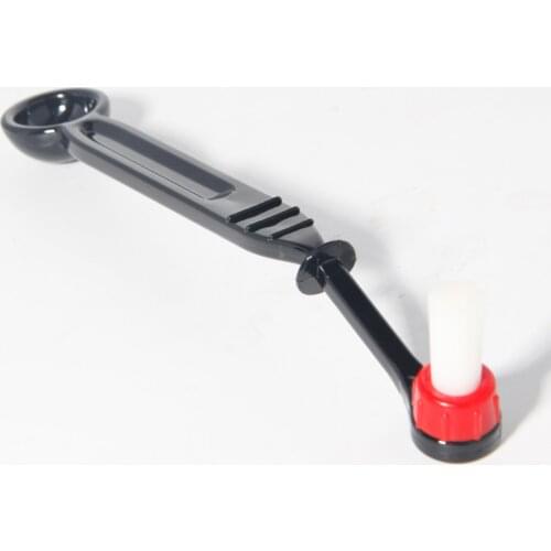 Semi-automatic Coffee Machine Special Double-head Cleaning Brush Nylon Brush Replaceable Head with Spoon for Cleaning Powder