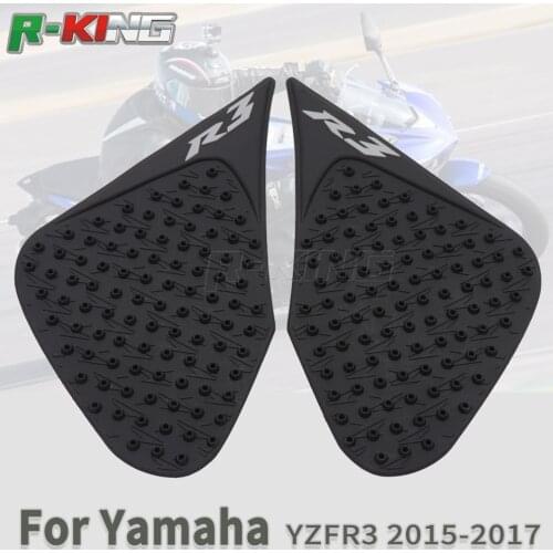 Motorcycle Anti slip Tank Pad 3M Side Gas Knee Grip Traction Protector Sticker For Yamaha YZF R3 YZF-R3 YZFR3 2015 2016 2017