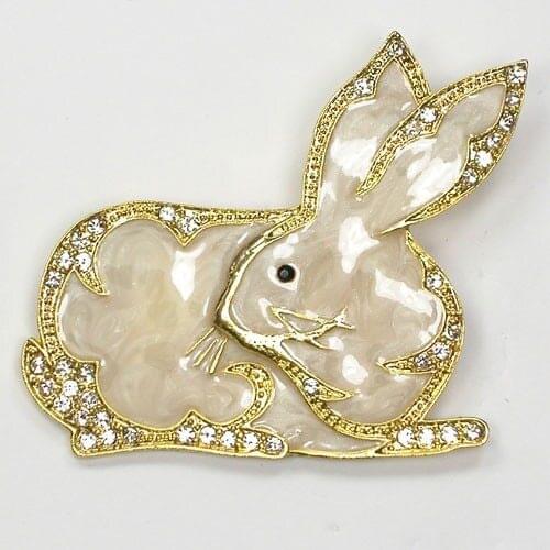 Clear Rhinestone Rabbit Pin brooches Fashion brooch C966 A2