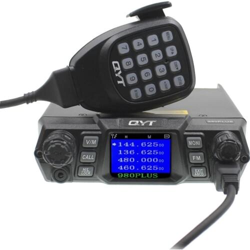 QYT KT-980 plus Walkie Talkie 75W VHF / 55W UHF Dual Band Quad Standby KT-980Plus Car Radio Mobile Radio Ham Radio